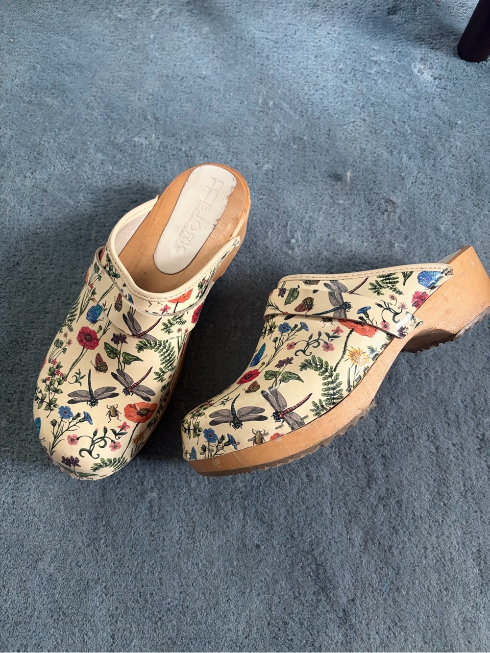 BJORK Dahlia wooden clog, size 40 (US 9)